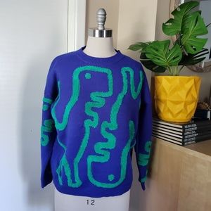 Contemporary Dino Knit Sweater Size Small NEW!